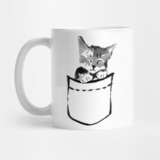 pocket cute cat Mug